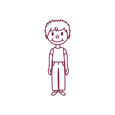 vektör sevimli karikatür çocuk, çocuk clipart