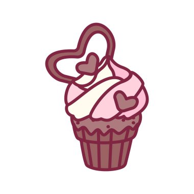 vektör sevimli cupcake tatlılar sanat