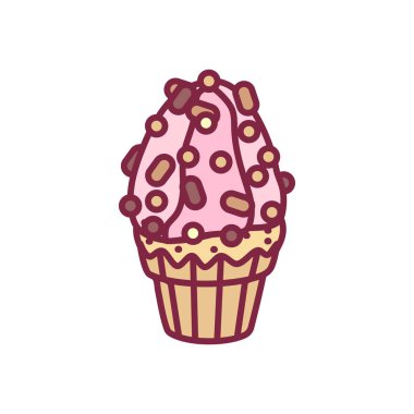 vektör sevimli cupcake tatlılar sanat