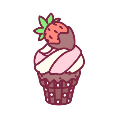 vektör sevimli cupcake tatlılar sanat