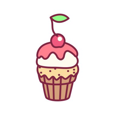 vektör sevimli cupcake tatlılar sanat