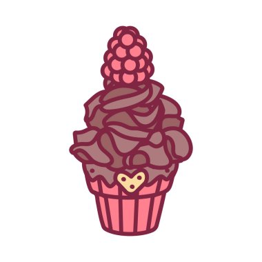 vektör sevimli cupcake tatlılar sanat