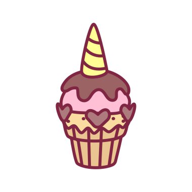 vektör sevimli cupcake tatlılar sanat