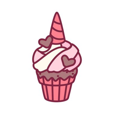 vektör sevimli cupcake tatlılar sanat
