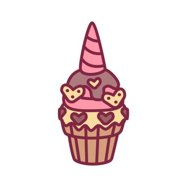 vektör sevimli cupcake tatlılar sanat