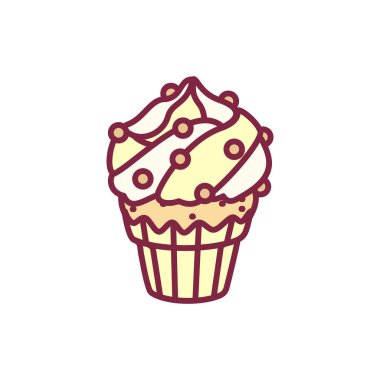 vektör sevimli cupcake tatlılar sanat