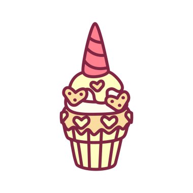 vektör sevimli cupcake tatlılar sanat