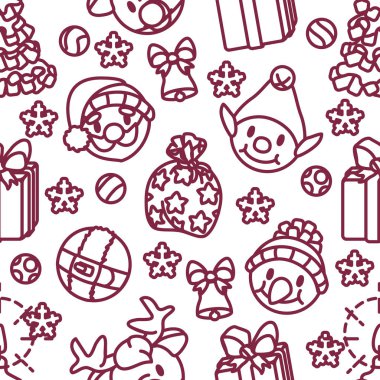 Noel Dikişsiz desen vektör