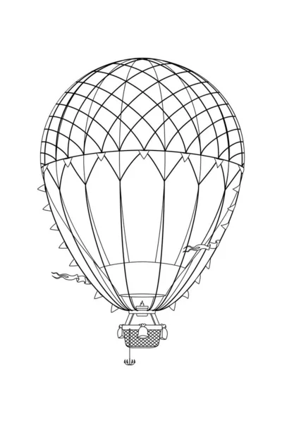 Wektor Aerostat gorący balon — Wektor stockowy