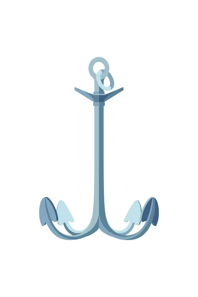 Vetor mar plano ícone marítimo Âncora —  Vetores de Stock