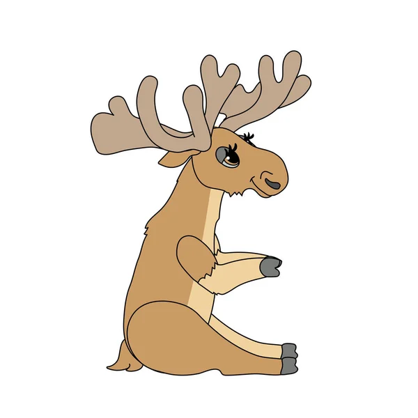 Vector scandi dibujos animados animal clip art — Vector de stock