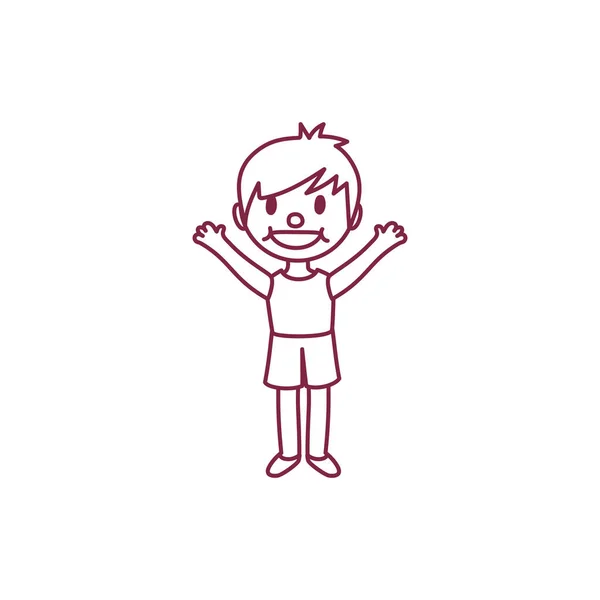 Vecteur mignon dessin animé enfant, clipart enfant — Image vectorielle