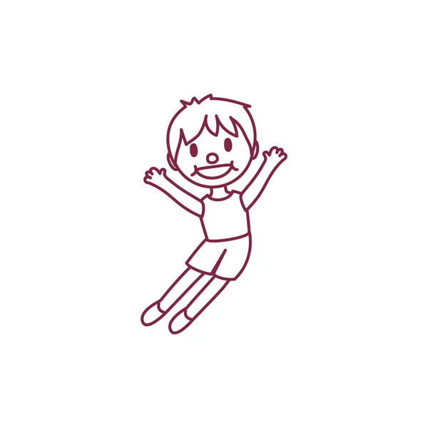Вектор милий мультиплікаційний хлопчик, дитячий кліпарт — стоковий вектор