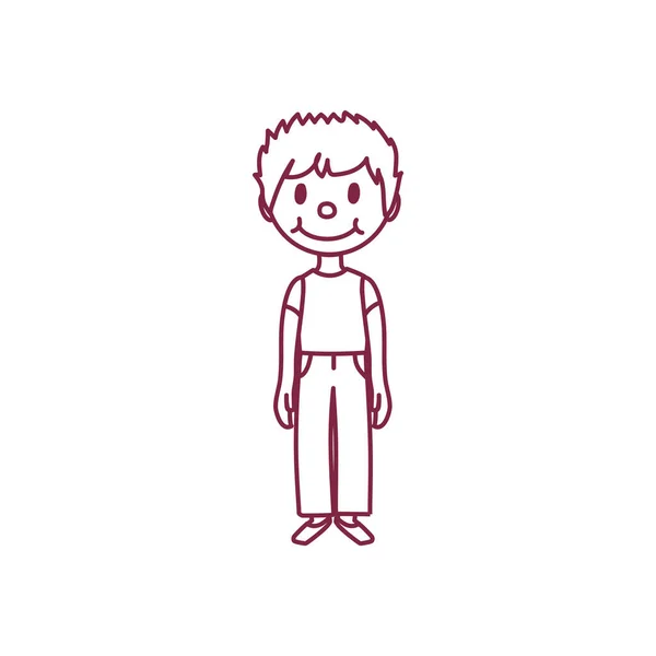 Vector lindo niño de dibujos animados, clipart infantil — Vector de stock