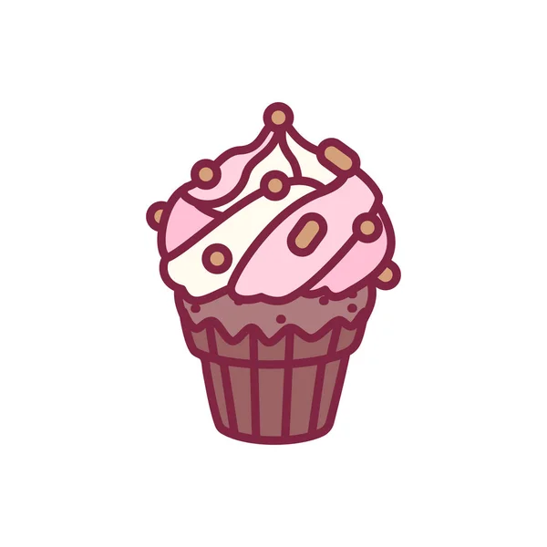 Vektor söt cupcake godis konst — Stock vektor