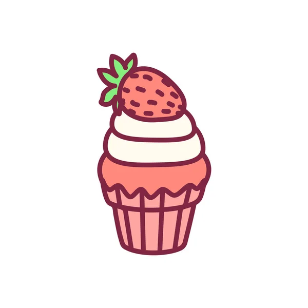 Vektor aranyos Cupcake édesség művészet — Stock Vector