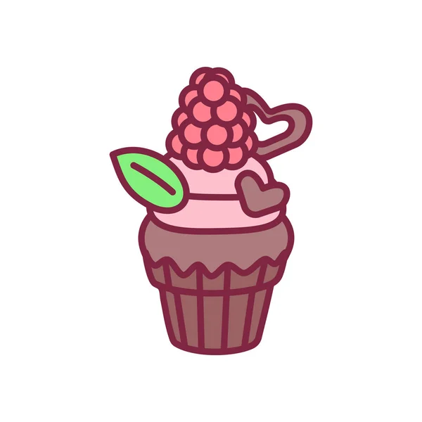 Vektor aranyos Cupcake édesség művészet — Stock Vector