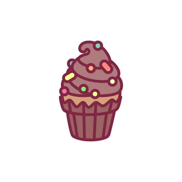 Vecteur mignon cupcake bonbons art — Image vectorielle