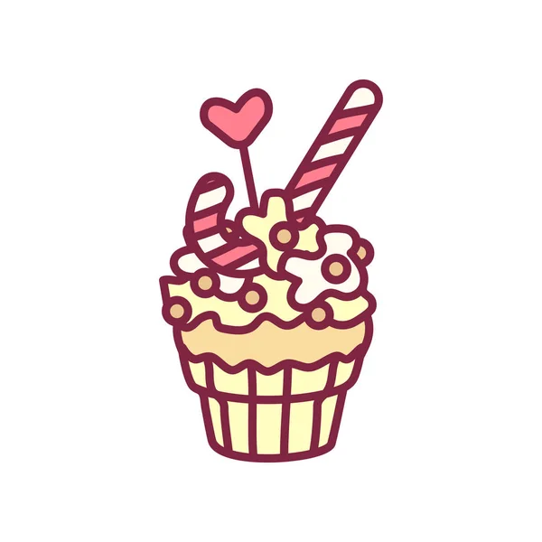 Vecteur mignon cupcake bonbons art — Image vectorielle