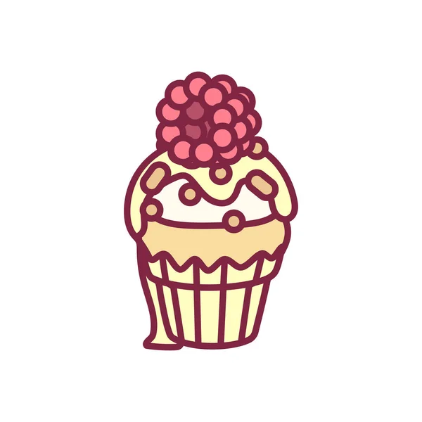 Vector cute cupcake sweets art — Stock Vector