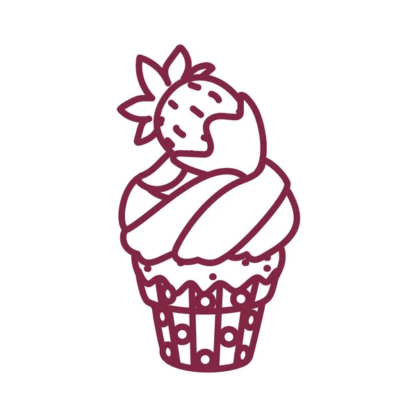 Vettore carino cupcake dolci arte — Vettoriale Stock