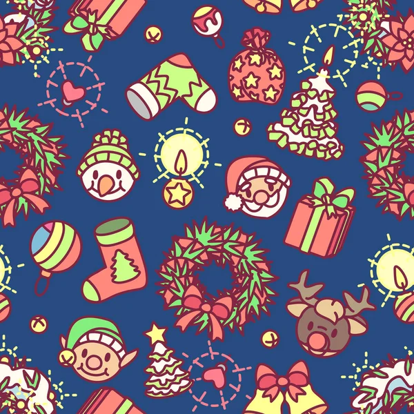 Vector christmas seamless pattern — Stock Vector