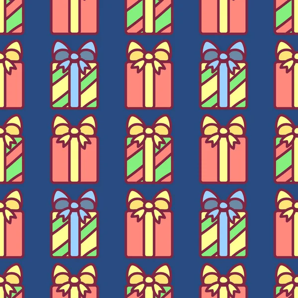 ベクトルのクリスマスのシームレスなパターン — ストックベクタ