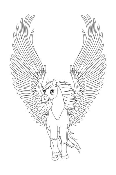 Vektor Pegasus Clip Art — Stockvektor