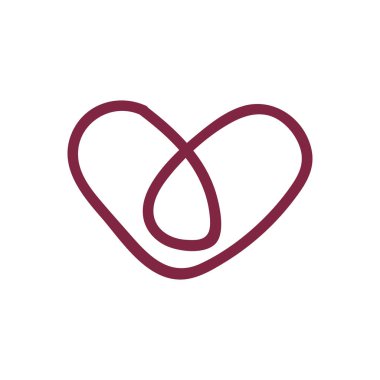 vektör karalama hattı kalp sanat