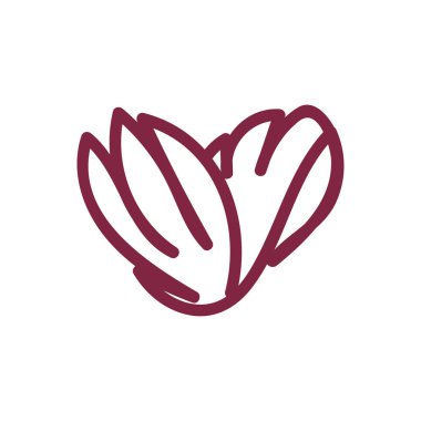 vektör karalama hattı kalp sanat