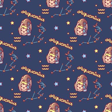 vektör Zodyak dikişsiz desen