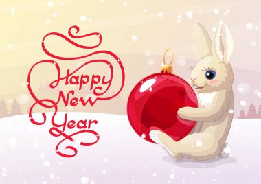 vektör mutlu yeni yıl kartı