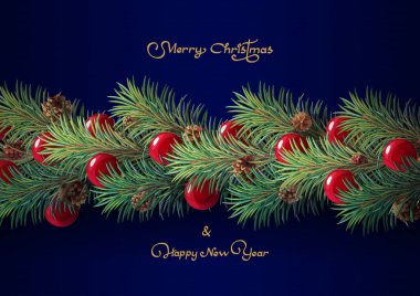 vektör Merry Christmas Xmas kartı