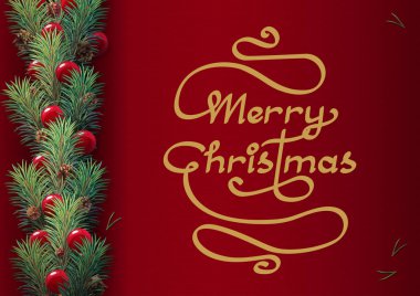 vektör Merry Christmas Xmas kartı