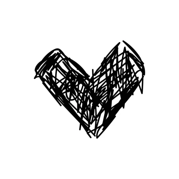 เวกเตอร์เขียนบรรทัดศิลปะหัวใจ — ภาพเวกเตอร์สต็อก