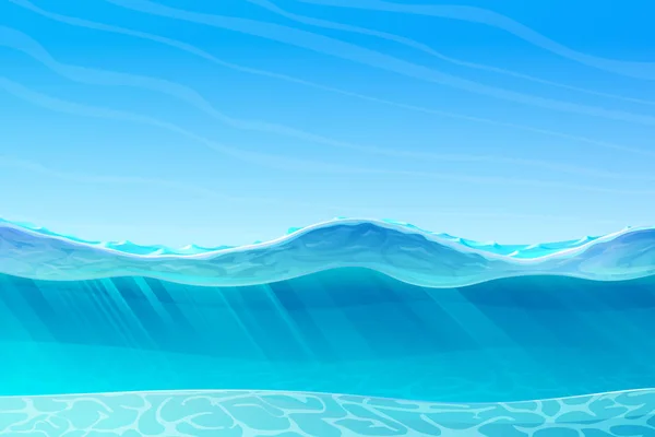 Vector summer sea, ocean, underwater — Stock Vector