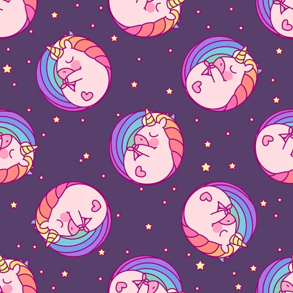vector unicorn seamless pattern