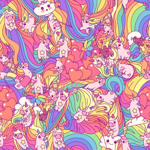 vector unicorn seamless pattern