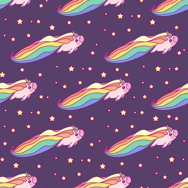 vector unicorn seamless pattern