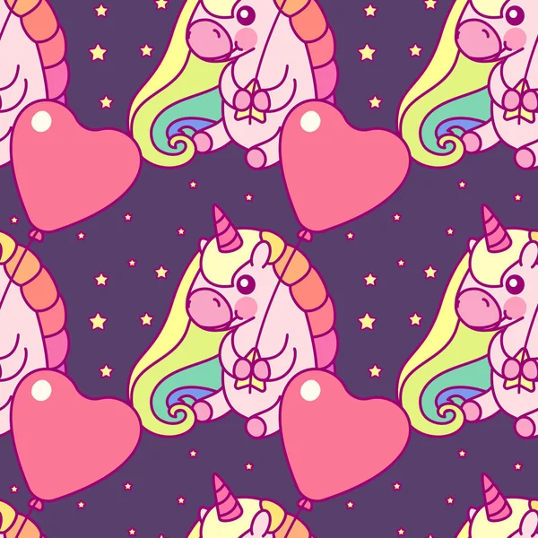 vector unicorn seamless pattern