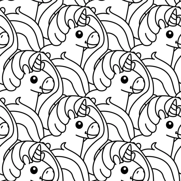 Vecteur licorne motif coloriage page — Image vectorielle