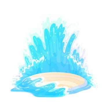 vektör dalga sıçrama arka plan sahnesi