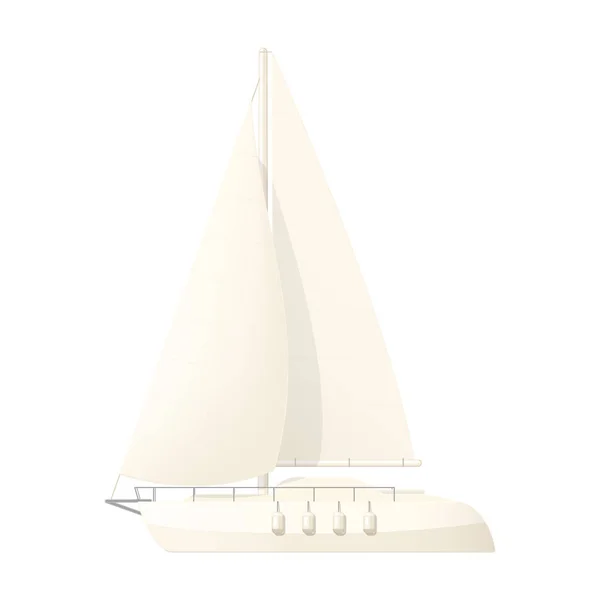 Clip art de yacht vectoriel, voilier — Image vectorielle