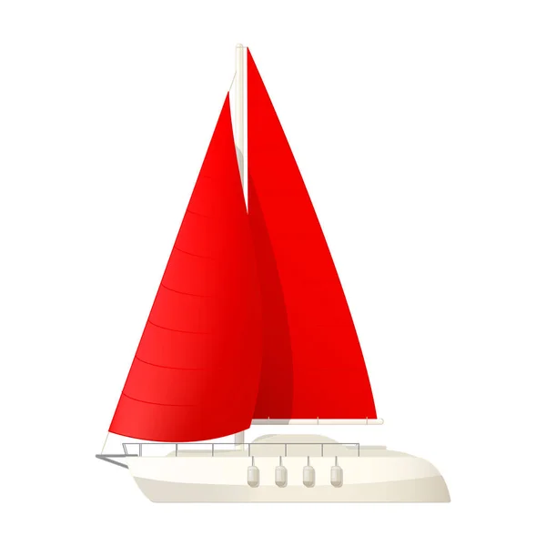 Vektor Yacht Clip Art, Segelboot — Stockvektor