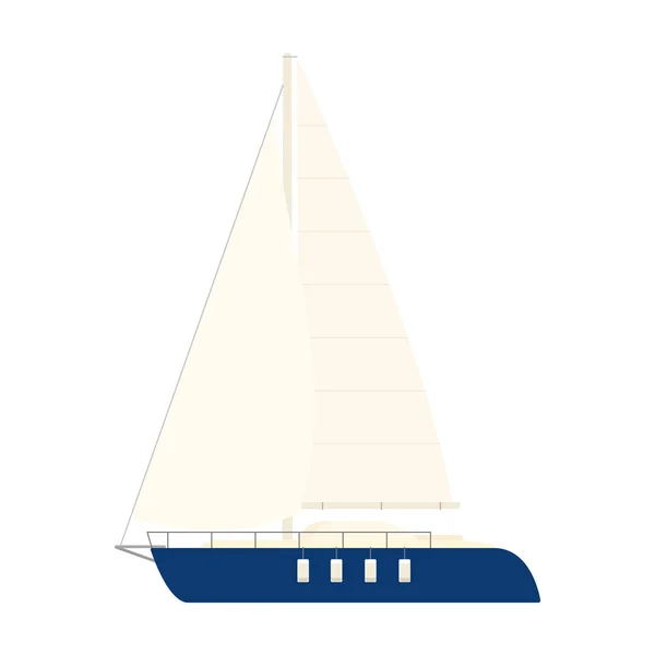 Clip art de yacht vectoriel, voilier — Image vectorielle