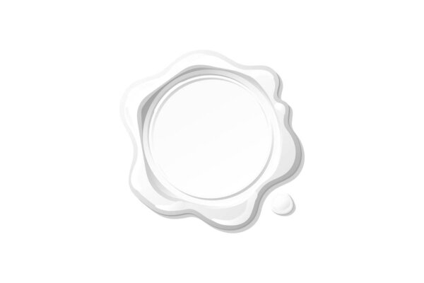 vector white wax seal stamp clipart