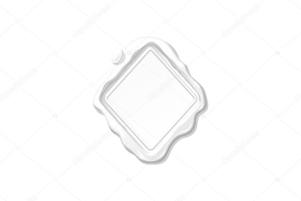 vector white wax seal stamp clipart