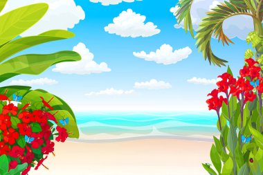 vektör cennet plaj manzara