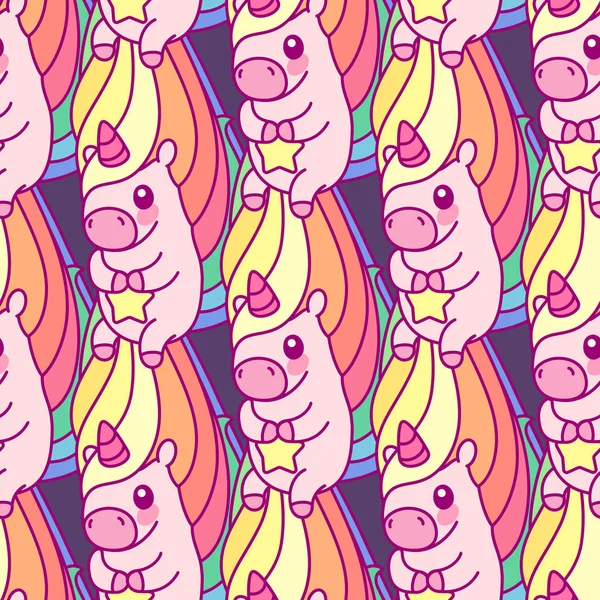 vector cute unicorn seamless pattern