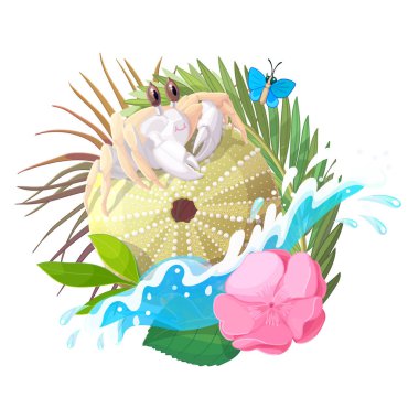 vektör tropikal desen küçük resim